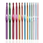Xinwanna Crochet Needles Glitch-free DIY Craft Aluminum Alloy Crochet Hooks for Scarves (6mm,Random Color)