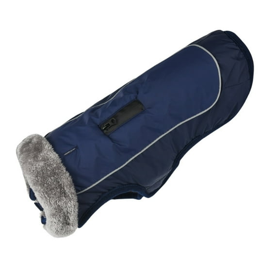 Frogued Dog Coat Skin-friendly Waterproof Clothes Outdoor Warm Pet Supplies for Autumn Winter (Blue,S)