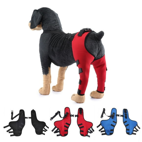 Frogued Dog Knee Brace for Torn ACL Hind Leg Adjustable Dual Back Leg Support for Luxating Patella Ligament Injuries Osteoarthritis (Blue,XS)