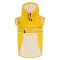 thumbnail image 1 of Frogued Dog Raincoat Waterproof Reflective Strip Adjustable Hooded Jacket Pet Clothes (Yellow,M), 1 of 13