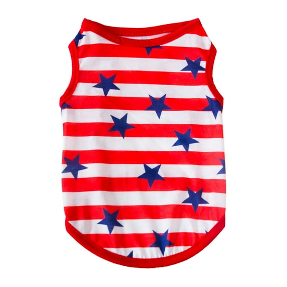 Frogued Dog Shirt Sleeveless Skin-friendly Cotton Pet Clothes Dog T-shirt for Puppy (Striped,XL)
