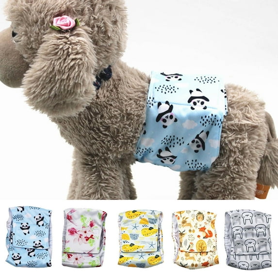 Frogued Doggie Diaper Washable Breathable Vibrant Color Male Dog Diapers Belly Bands for Dog (Grey,S)