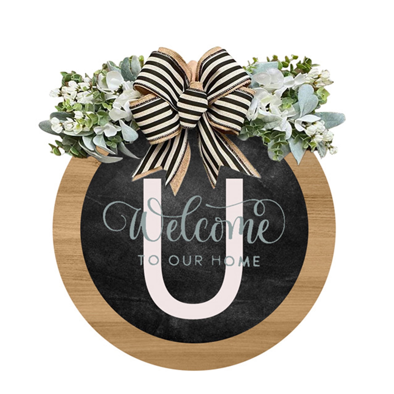 Frogued Doorplate Garland Easy to Hang Colorfast Surname Letter Burr