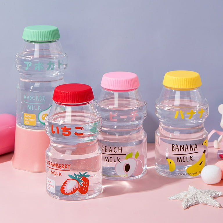 Drinking Bottle Cute Portable Plastic Milk Cartoon Shaker Bottle