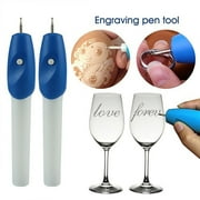 Frogued Engraving Pen Easy to Use DIY Plastic Cordless Precision Engraver for Grinding (Blue)