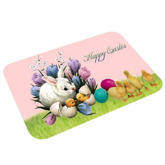 Frogued Floor Mat Anti-Skid Non-Slip Comfortable Easter Rabbit Door Mat for Home (Type 2)