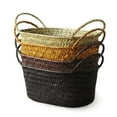 thumbnail image 1 of Frogued Handmade DIY Straw Flower Pot Basket Fruit Sundries Organizer Rattan Plant Box (Primary Color,Small), 1 of 12