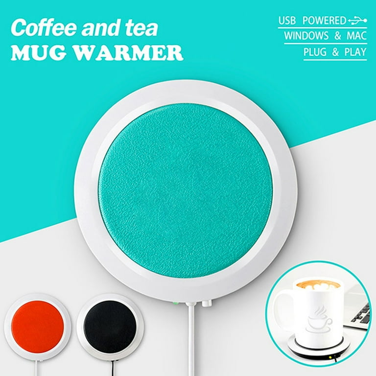 Frogued Heating Coaster USB Power Safe Lightweight Easy to Carry Electric  Coffee Mug Cup Warmer for Office (Black) 