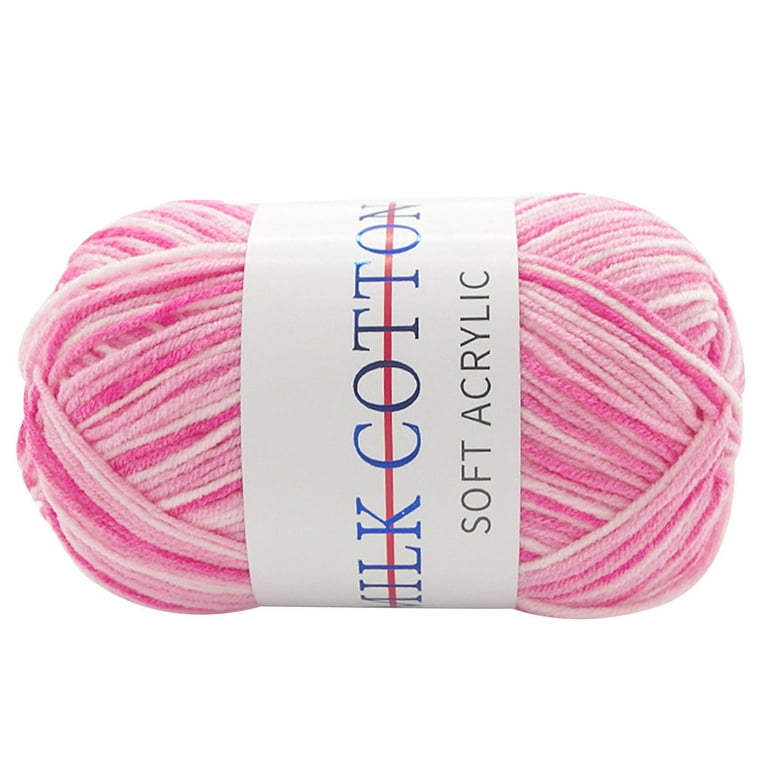Frogued Knitted Yarn 1 Roll 3 Strands Crochet Yarn Colorful Knitting Yarn  DIY Breathable Hand Crocheting Variegated Yarn Thread Needlework Tool Ball  of thread for Socks (Color A) 