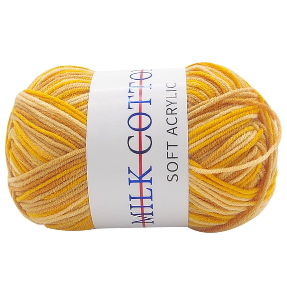 Frogued Knitted Yarn 1 Roll 3 Strands Crochet Yarn Colorful Knitting Yarn DIY Breathable Hand Crocheting Variegated Yarn Thread Needlework Tool Ball of thread for Socks (Color S)