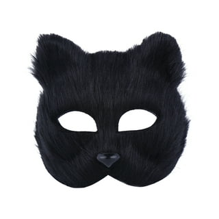 Halloween Mask for Adults Kids Masquerade EVA Mask Half Animal Cat