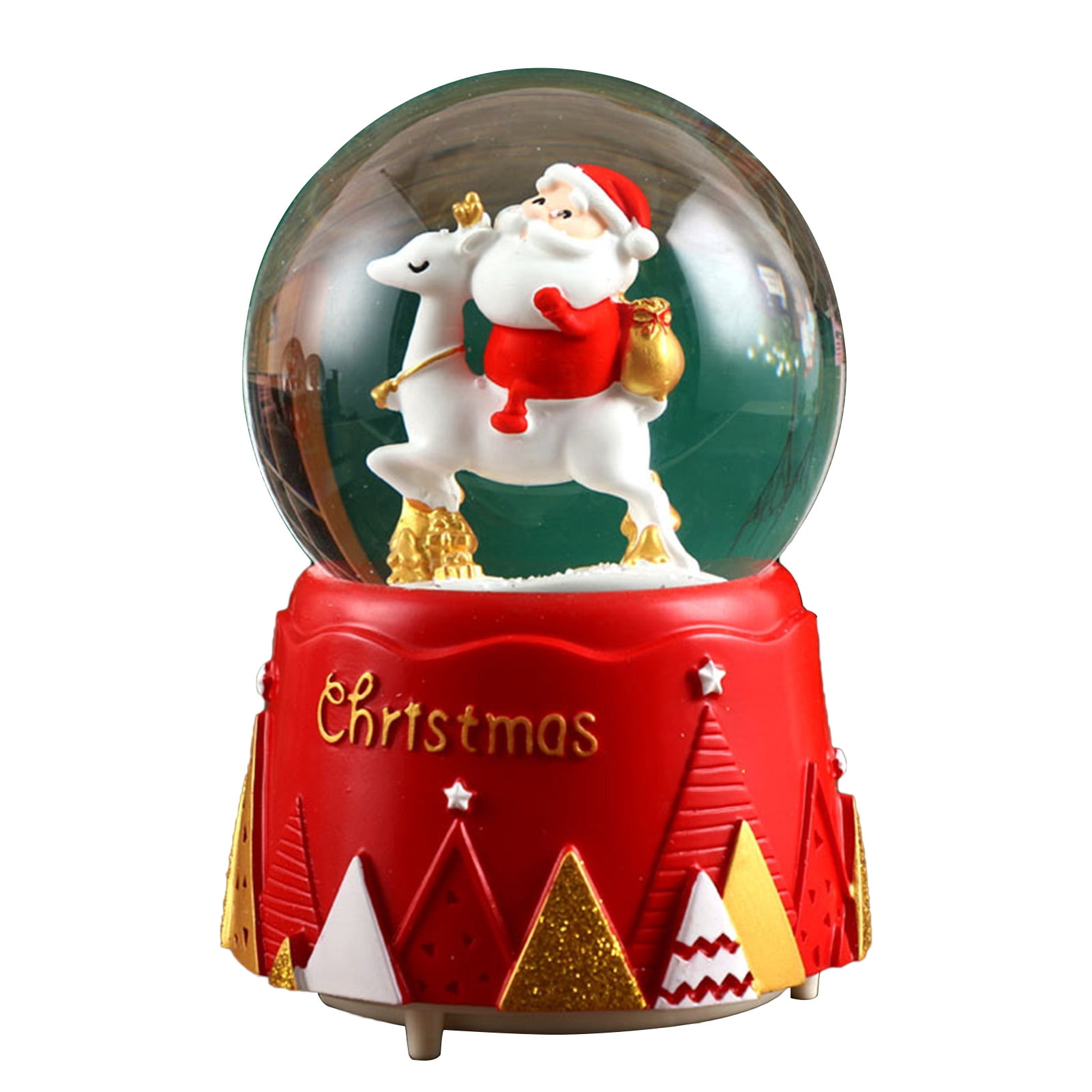 Frogued Music Snow Globe Rotating Design Lovely Glowing Crafts Resin ...