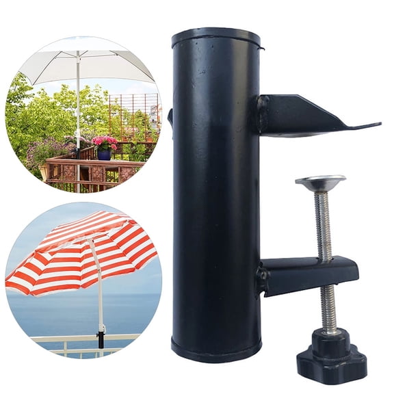 Frogued Parasol Holder for Square Balcony Railing Patio Umbrella Support Stand Bracket