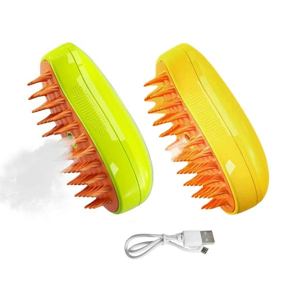 Frogued Pet Massage Comb Steamy Cat Dog Grooming Brush 3-in-1 Self-Cleaning Shedding Brush Pet Supplies for Dog Cats Mix Colors 2pcs