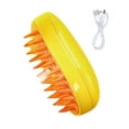 thumbnail image 1 of Frogued Pet Massage Comb Steamy Cat Dog Grooming Brush 3-in-1 Self-Cleaning Shedding Brush Pet Supplies for Dog Cats Yellow*1pc, 1 of 10