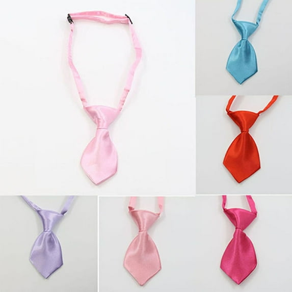 Frogued Pet Tie Plastic Buckle Adjustable Collar Imitated Silk Dog Neck Tie for Dog (Type 19,1pc)