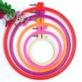 thumbnail image 1 of Frogued Plastic Cross Stitch Embroidery Hoop Circle Sewing Frame DIY Needlework Tool (Random Color,25cm), 1 of 13
