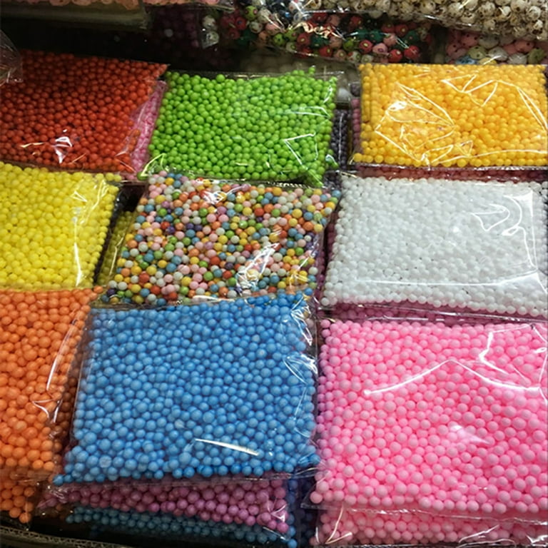 Frogued Polystyrene Bead Mini Non fade Light Weight Bright Color Foam Bead for Gift Box Filling Yellow S Walmart