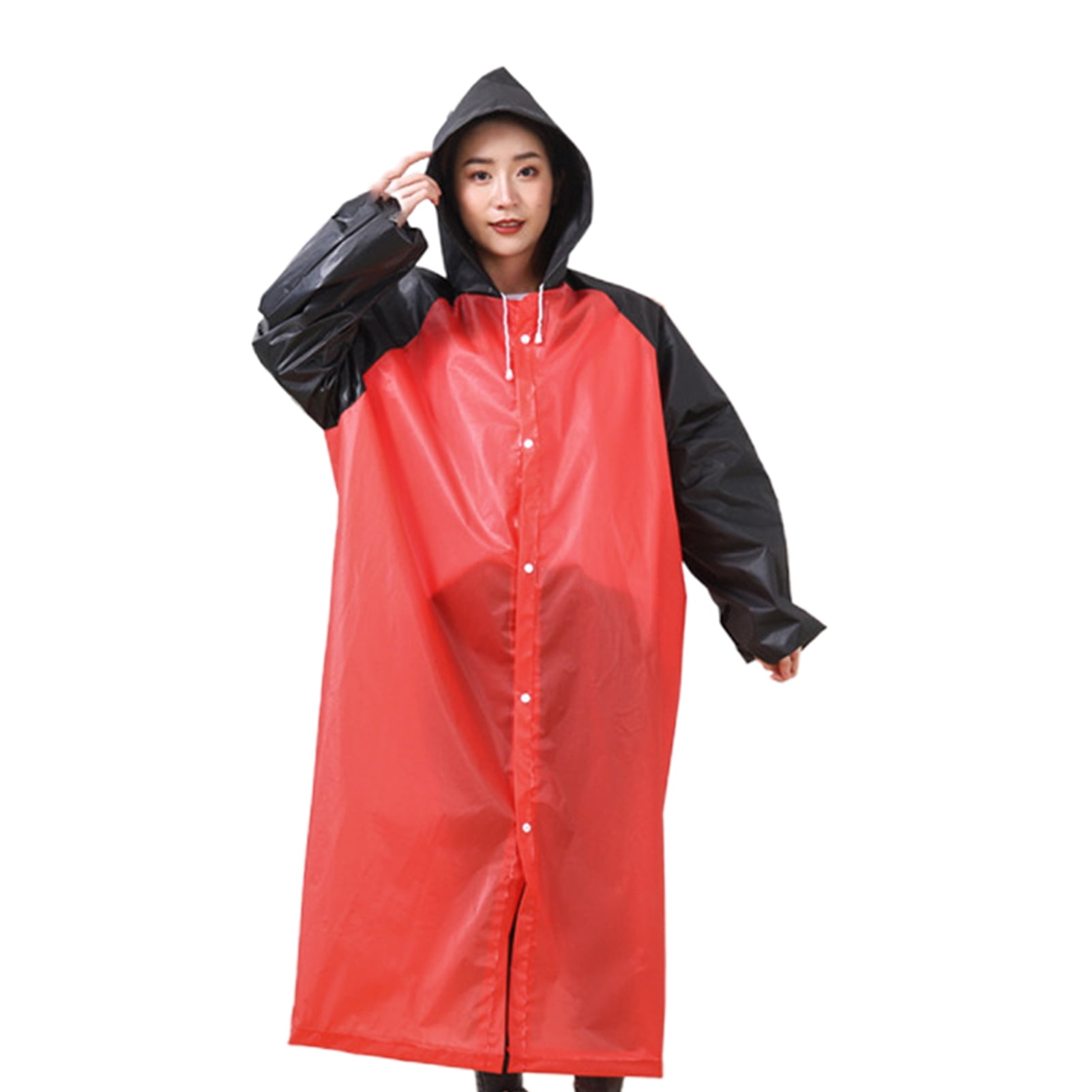 Bright cheap red raincoat