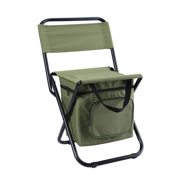 Frogued Stable Folding Chair X-type Fixing Method Tear-resistant Take Up No  Space Portable Fishing Chair for Camping (Green)