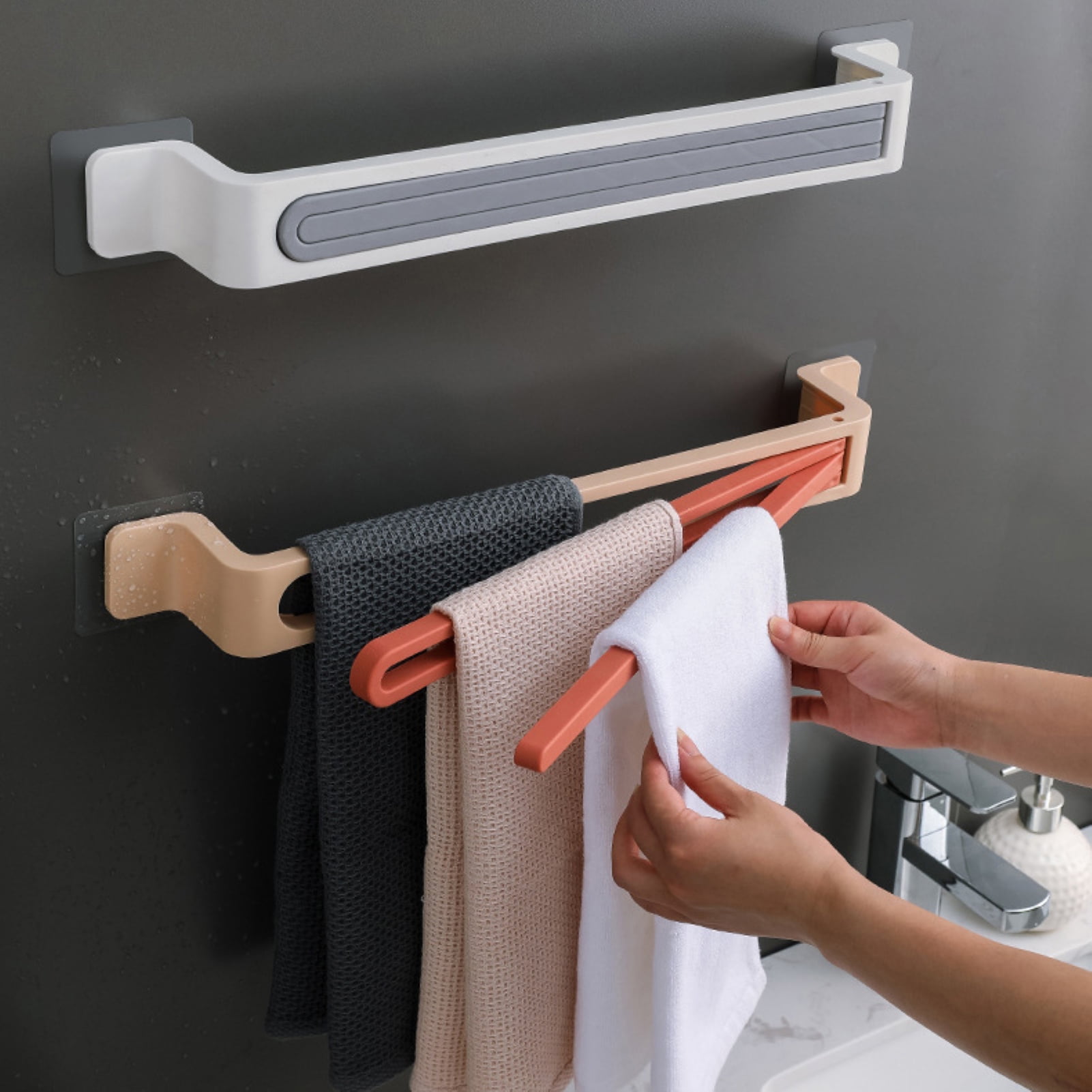 Frogued Towel Holder Wall Mounted Good Loadbearing Plastic Easy to