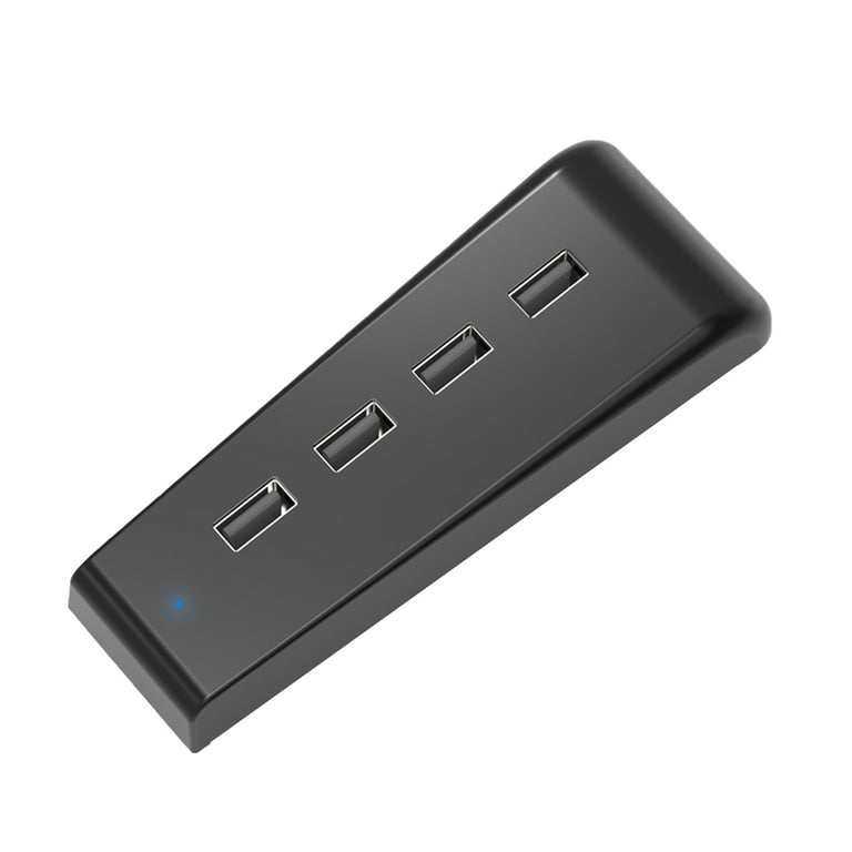 Frogued USB-hub Durable High-speed Transmission High Quality ABS 1 to 4 USB  Connection Splitter for PS5 (Black) 
