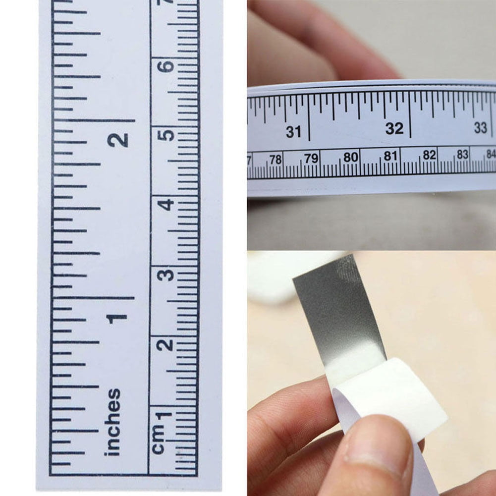 uxcell Cloth Tape Measure with Adhesive Backing 90cm 36 Inch Metric Inch  Measuring Tape for Tailor Sewing White