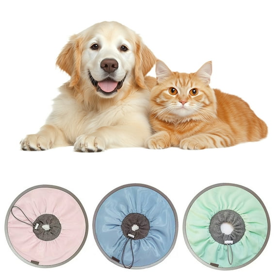 Frogued Waterproof Cat Recovery Collar Protective Neck Collar for Cats After Surgery to Stop Licking Scratching Adjustable Soft Cone for Wound Care (Light Blue,L)