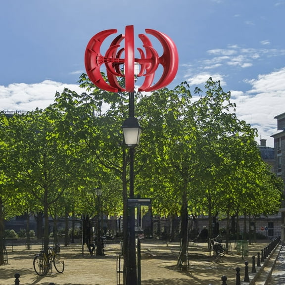 Frogued Wind Wind solar Complementary Generater Durable & Long Lasting 5 Blades DC12V Vertical Axis Wind Turbines Generator Kit 4500W Wind Turbines Generator