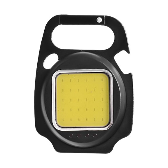 Frogued Work Light Multifunctional Portable Waterproof Rechargeable Magnetic Long Standby Time Mini High Brightness COB Camping Keychain Lamp Outdoor Supplies (Black)