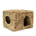 thumbnail image 1 of Frogued Woven Grass Straw Small Pet Rabbit Hamster Cage Nest House Chew Toy Foldable Bed, 1 of 9