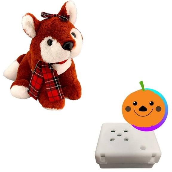 Frolic The Fox 16 Inch Halloween Plush Toy with Removable Spooky Sound ModuleCreepy Eerie Noises & "Happy Halloween" Voice Perfect for Halloween Decor, Trick-or-Treat Gifts & Props