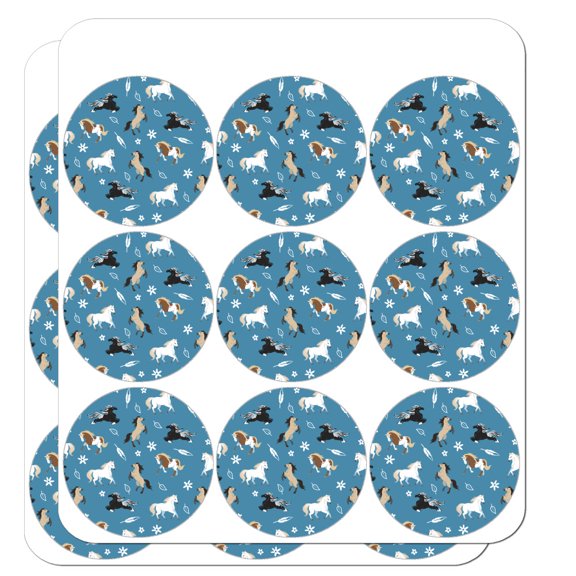 Frolicking Horses Pattern Planner Calendar Scrapbooking Crafting Stickers