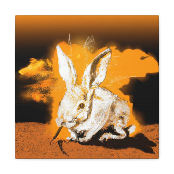 "Frolicking Jackrabbit Painting" - Canvas