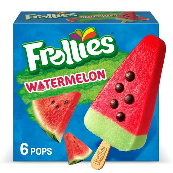 Frollies Watermelon Fruity Ice Pops, 6 Count