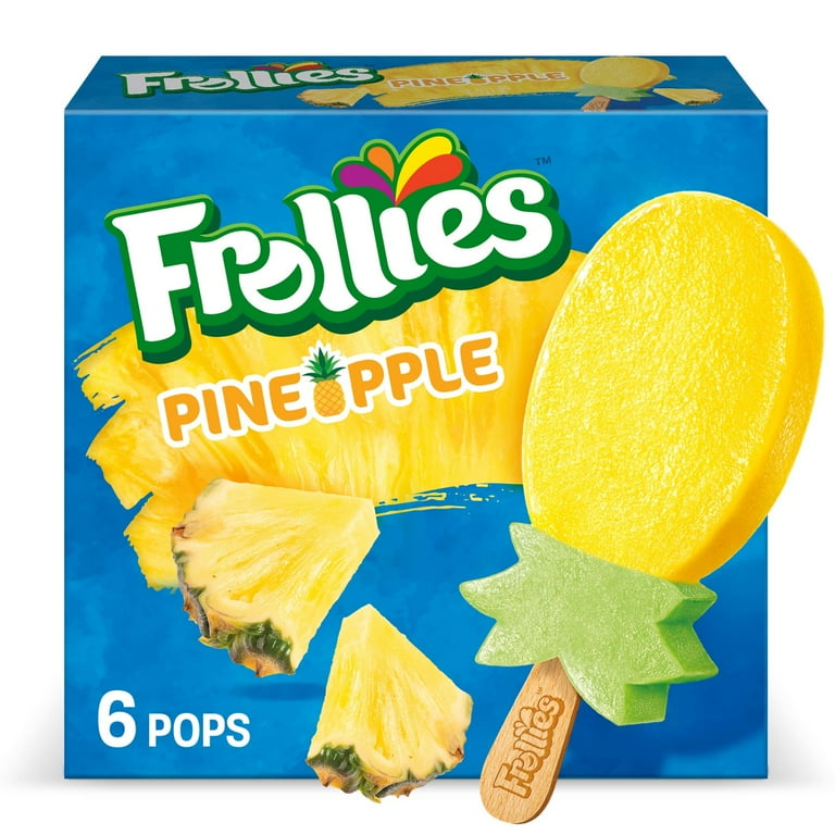 Frollies Pineapple Fruity Ice Cream Bar Pops Count, Cardboard