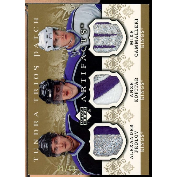 Frolov Kopitar Cammalleri 2007-08 Artifacts Tundra Trios Jersey Gold /10 #T3FCK