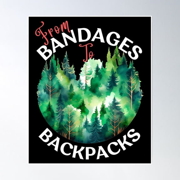 From Bandages To Backpacks Poster Wall Art, Modern Wall Decor, 8x12 UNFRAMED