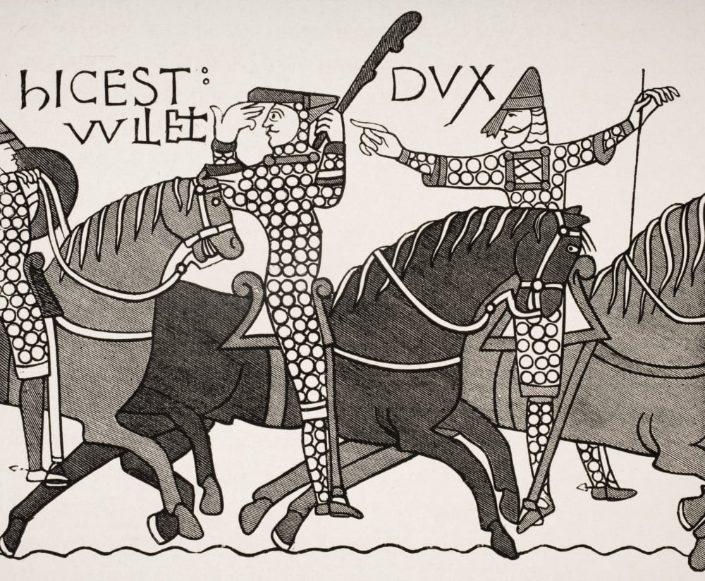 From Bayeux Tapestry William Duke Of Normandy With Eustatius Count Of Boulogne Canvas Art - Ken Welsh Design Pics (16 x 13)