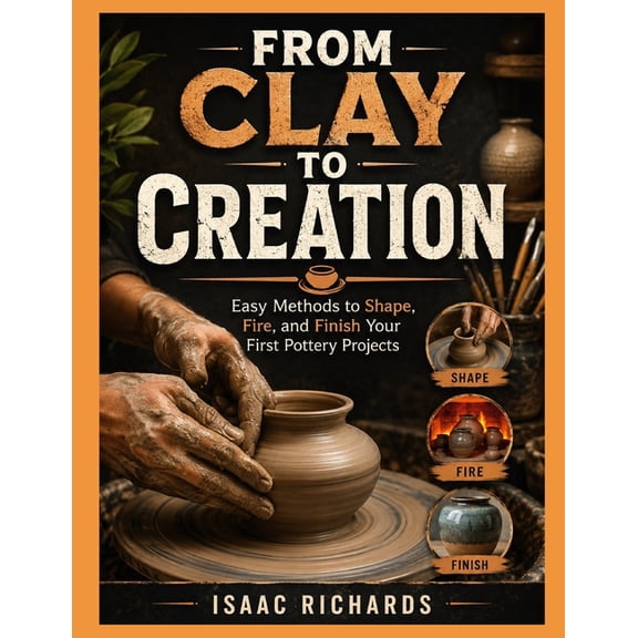 From Clay to Creation: Easy Methods to Shape, Fire, and Finish Your First Pottery Projects, (Paperback)