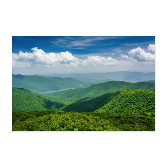 From Craggy Pinnacle - North Carolina Photography Mountain Landscape Nature Scenic Forest Travel Poster Summer Unframed Wall Art Print 32 x 48 inches