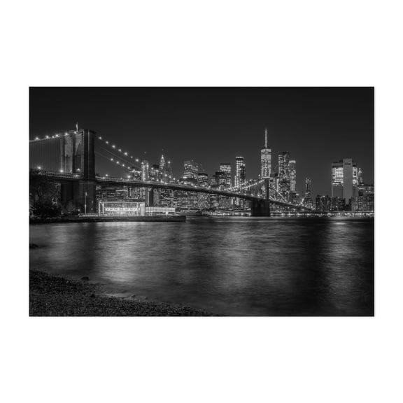 From DUMBO 01 B&W - Manhattan New York Photography Unframed Wall Art Print 20 x 30 inches