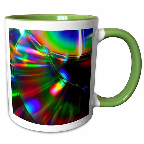 3drose, from Deep Space, 15oz Two-tone Green Mug