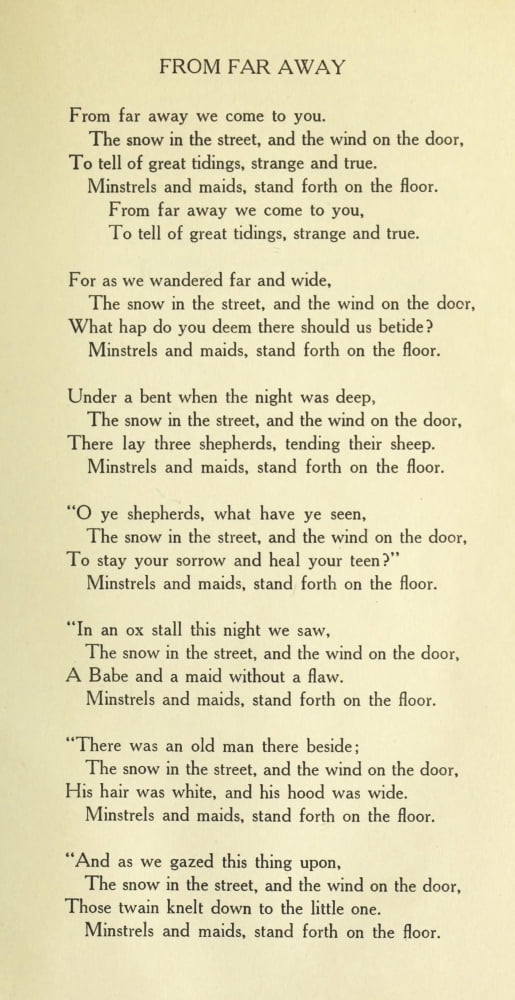 From Far Away 1 Christmas in Poetry 1922 Canvas Art - William x-Morris (24 x 36)