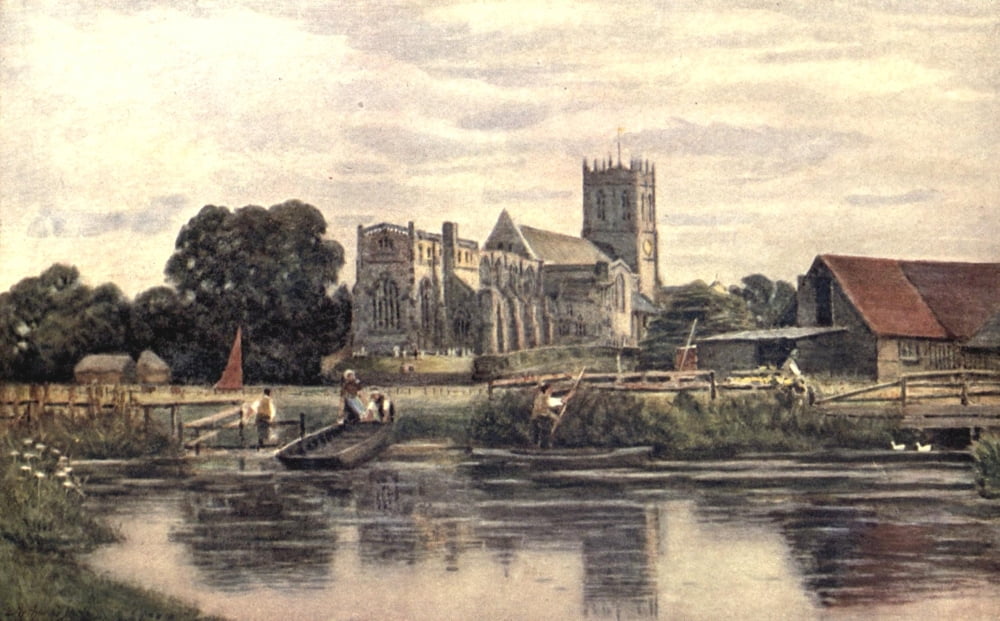 From Harbour to Harbour 1916 Christchurch Priory Church Canvas Art - Arthur G Bell (24 x 36)