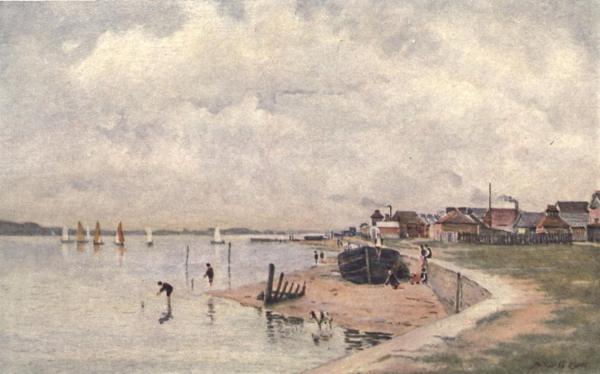 From Harbour to Harbour 1916 Hamworthy Canvas Art - Arthur G Bell (18 x 24)