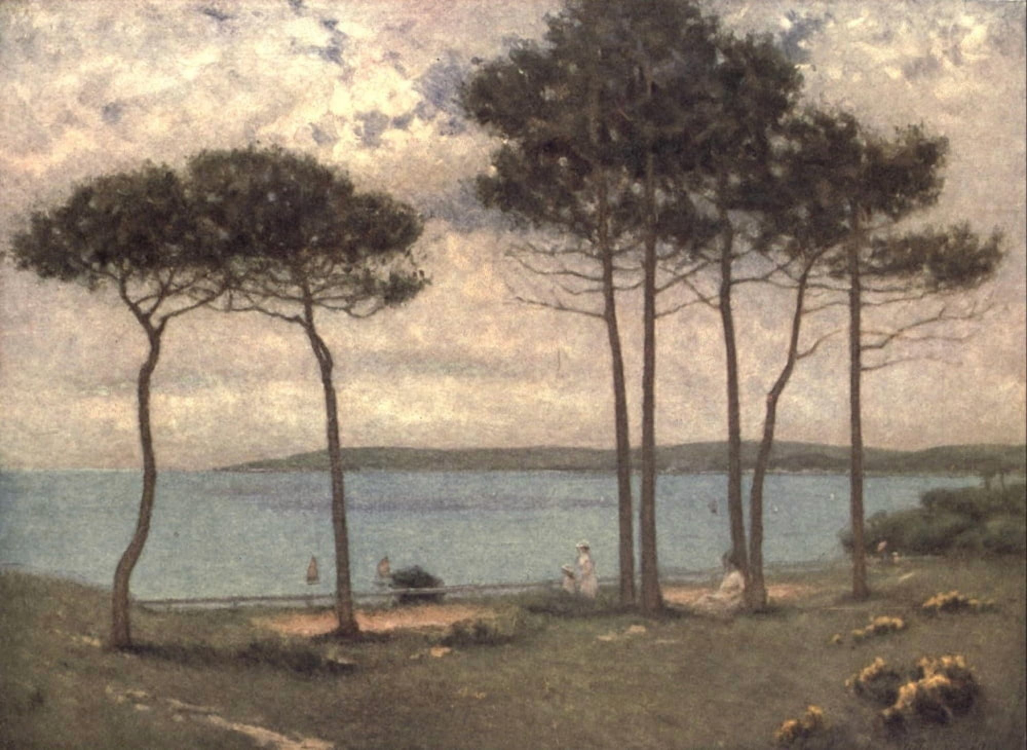 From Harbour to Harbour 1916 West Cliff Bournemouth Canvas Art - Arthur G Bell (24 x 36)