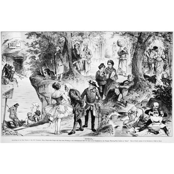 From Hell To Sheol 1885. N'According To The New Version Of The Old Testament Many Respectable People Who Have Been