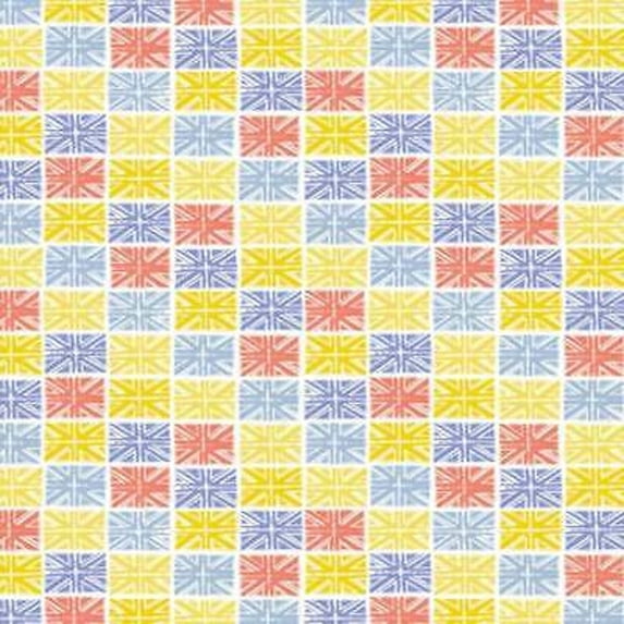 From London With Love Flags Multicolor 100% Cotton Fabric Sold by the Yard