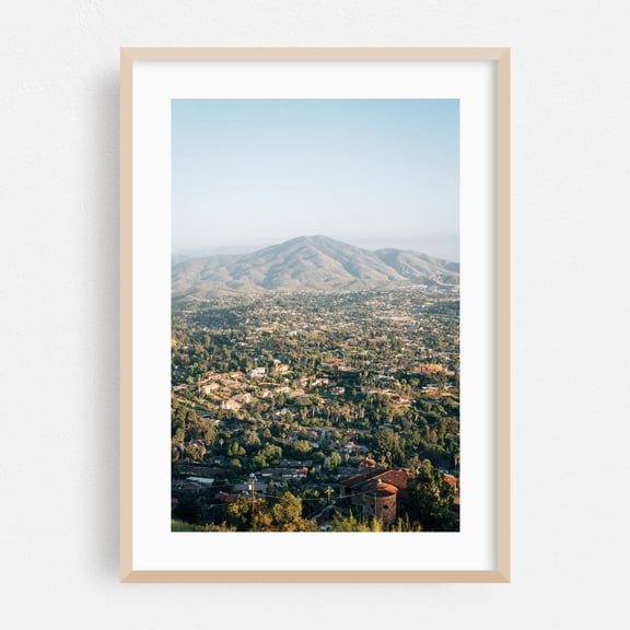 From Mount Helix 04 - La Mesa California Photography Landscape Mountain Scenic Nature Rural Summer City Oak Framed Wall Art Print 5 x 7 inches